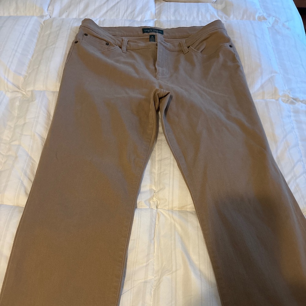 Ralph Lauren tan jeans size 14 straight leg